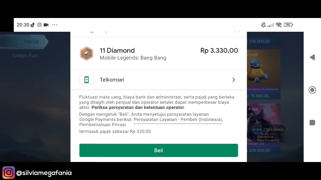 Cara Top Up ML Pakai Pulsa Dengan Mudah