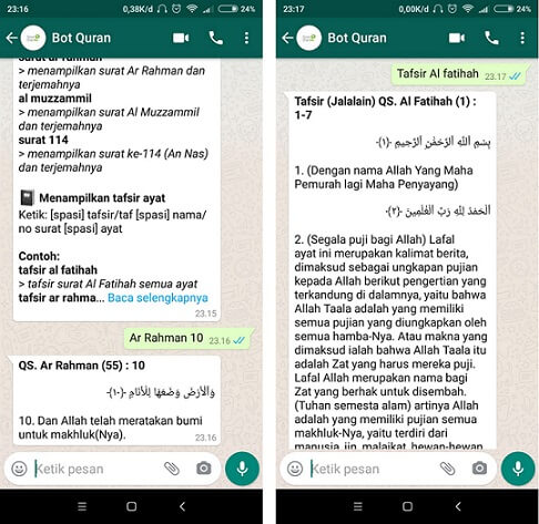 nomor bot quran whatsapp