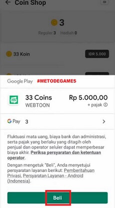 cara mendapatkan koin webtoon gratis