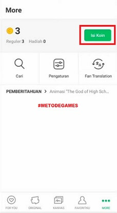 koin webtoon gratis terbaru