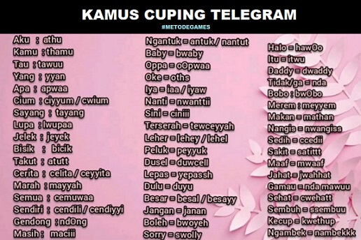 kamus cuping telegram