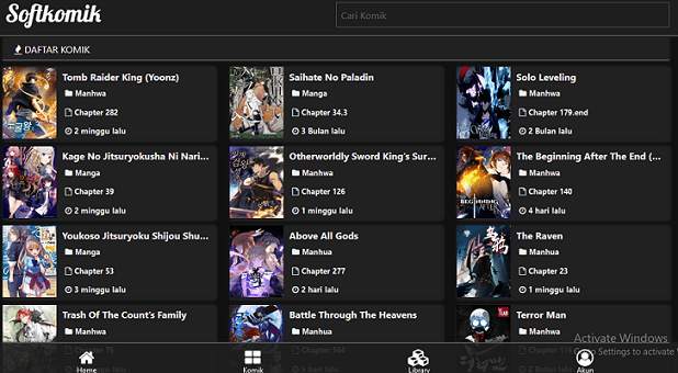 Cara Membaca Komik di Aplikasi Softkomik