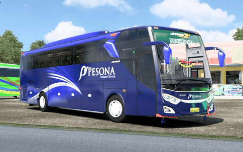 Mod Bus Pariwisata UHD Single Glass Full Lampu