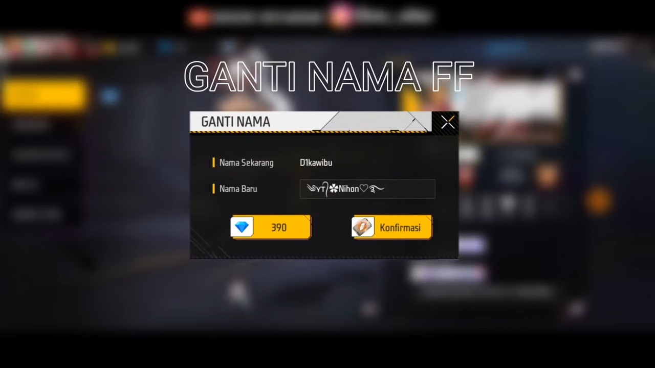 ganti nama free fire 2