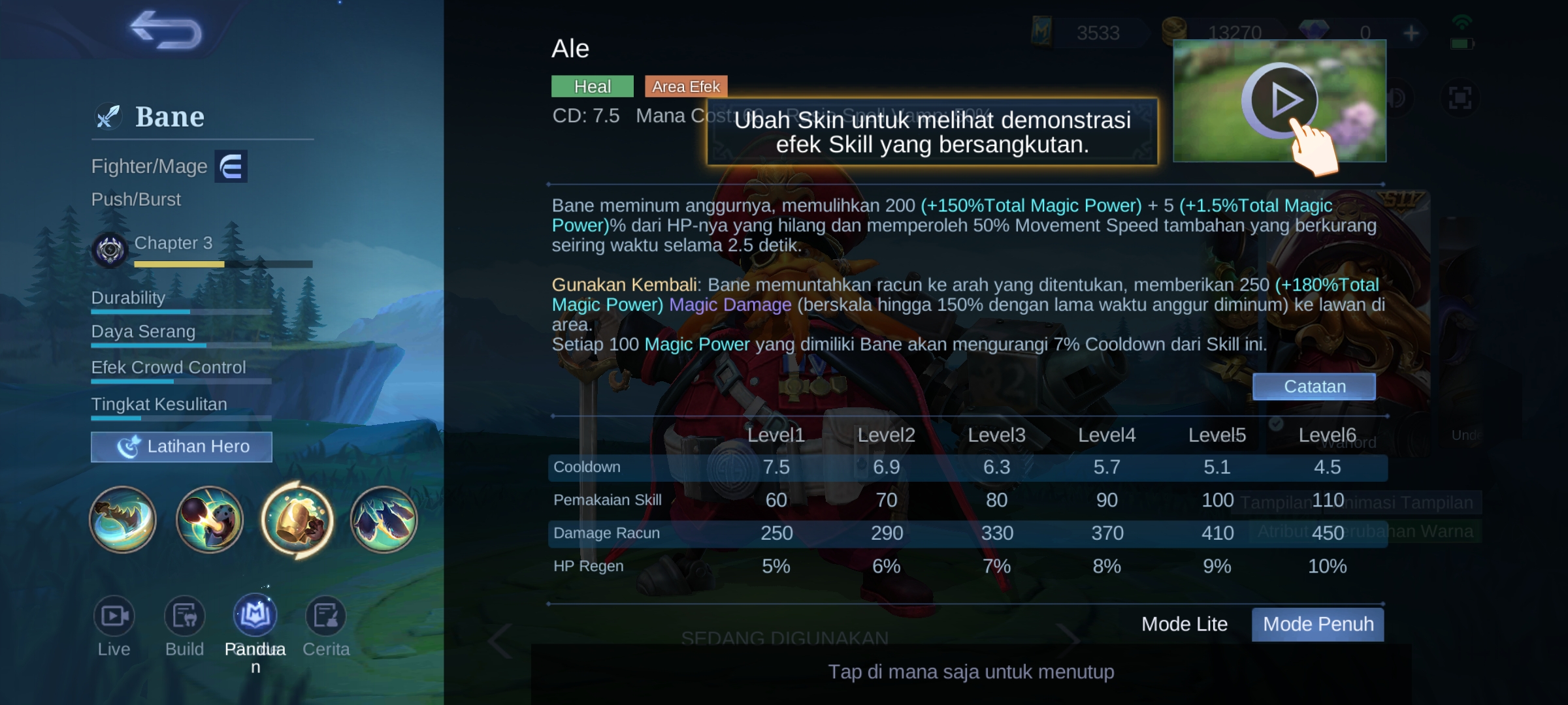 Skill 2 Bane MLBB - Ale