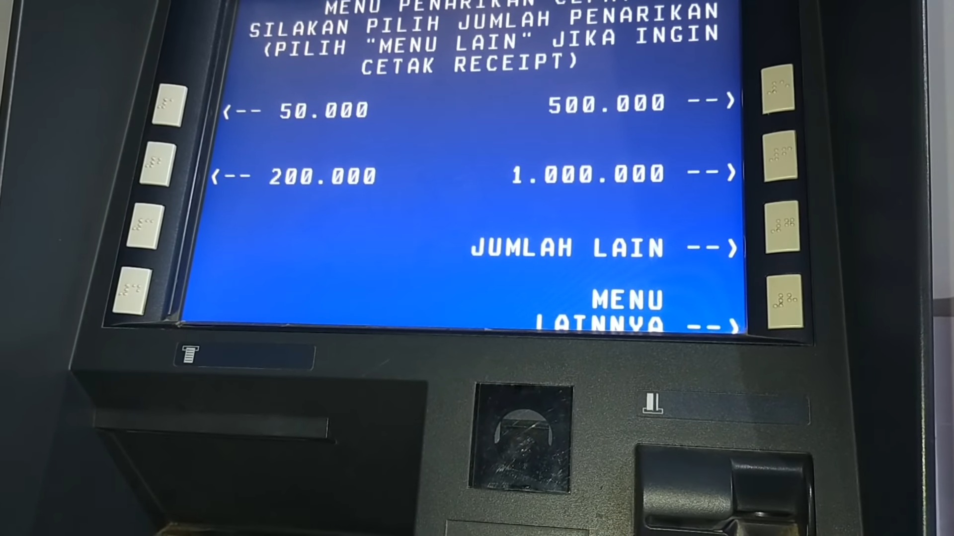 cara ambil uang di ATM BRI 2