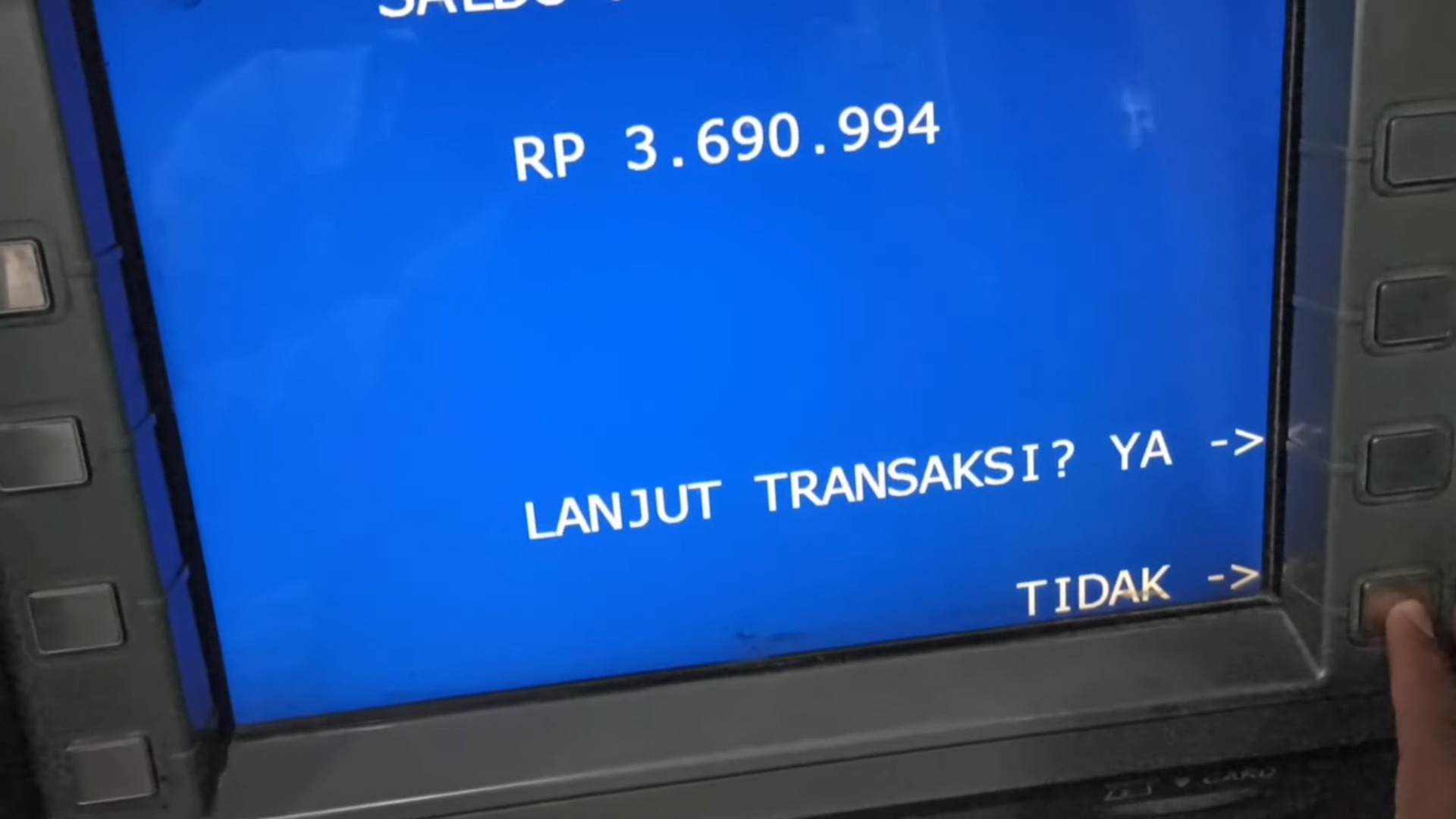 cara cek saldo ATM BRI 3