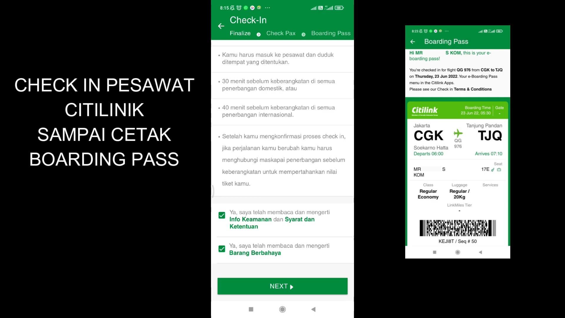 cara check in online Citilink 2