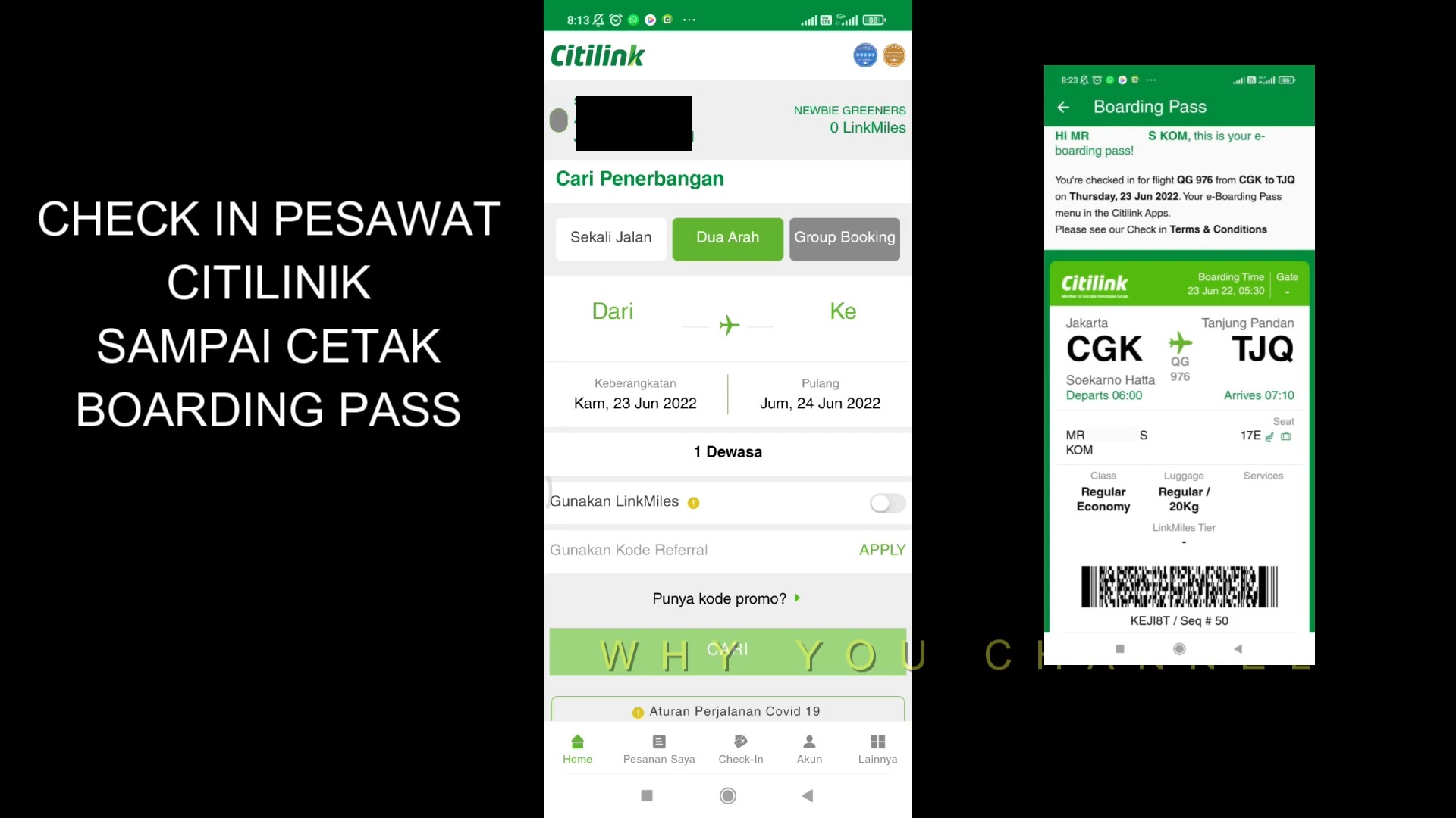 cara check in online Citilink 3