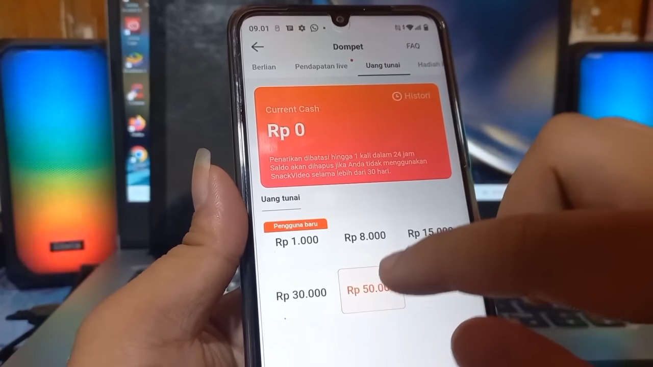 cara memasukan kode undangan Snack Video 3