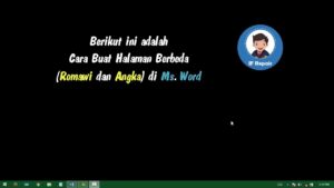 cara membuat halaman berbeda di Word