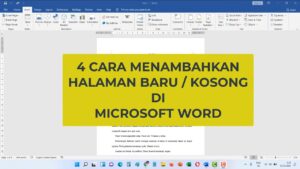 cara menambah halaman di Word