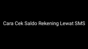 cara cek saldo BRI lewat SMS