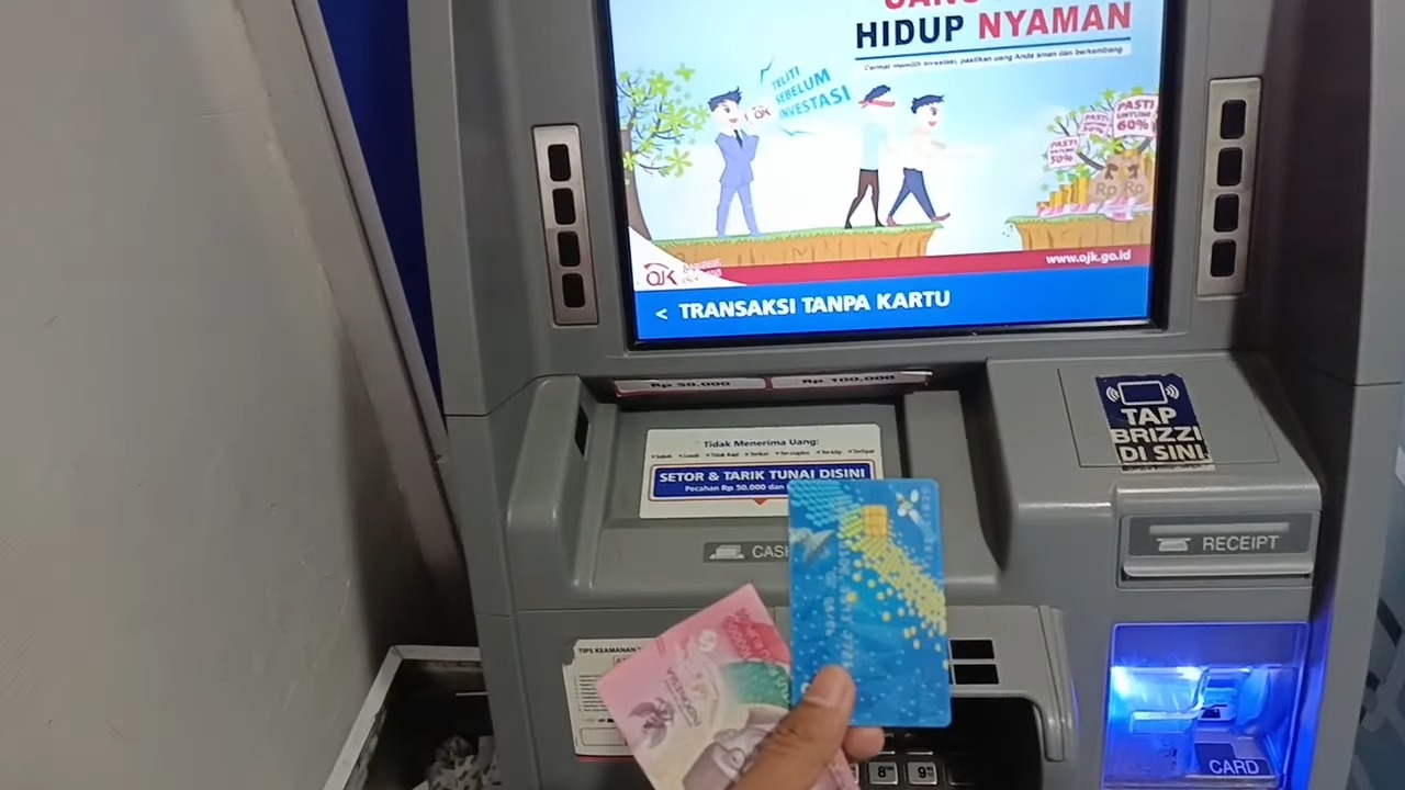 cara setor tunai di ATM BRI 2