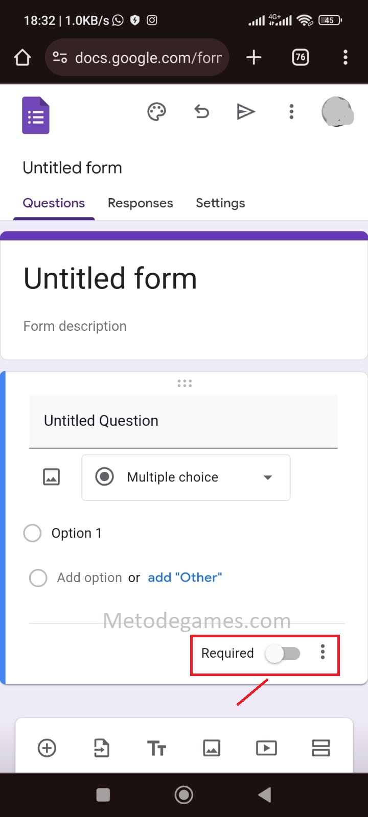 Langkah kedelapan cara membuat google form di hp