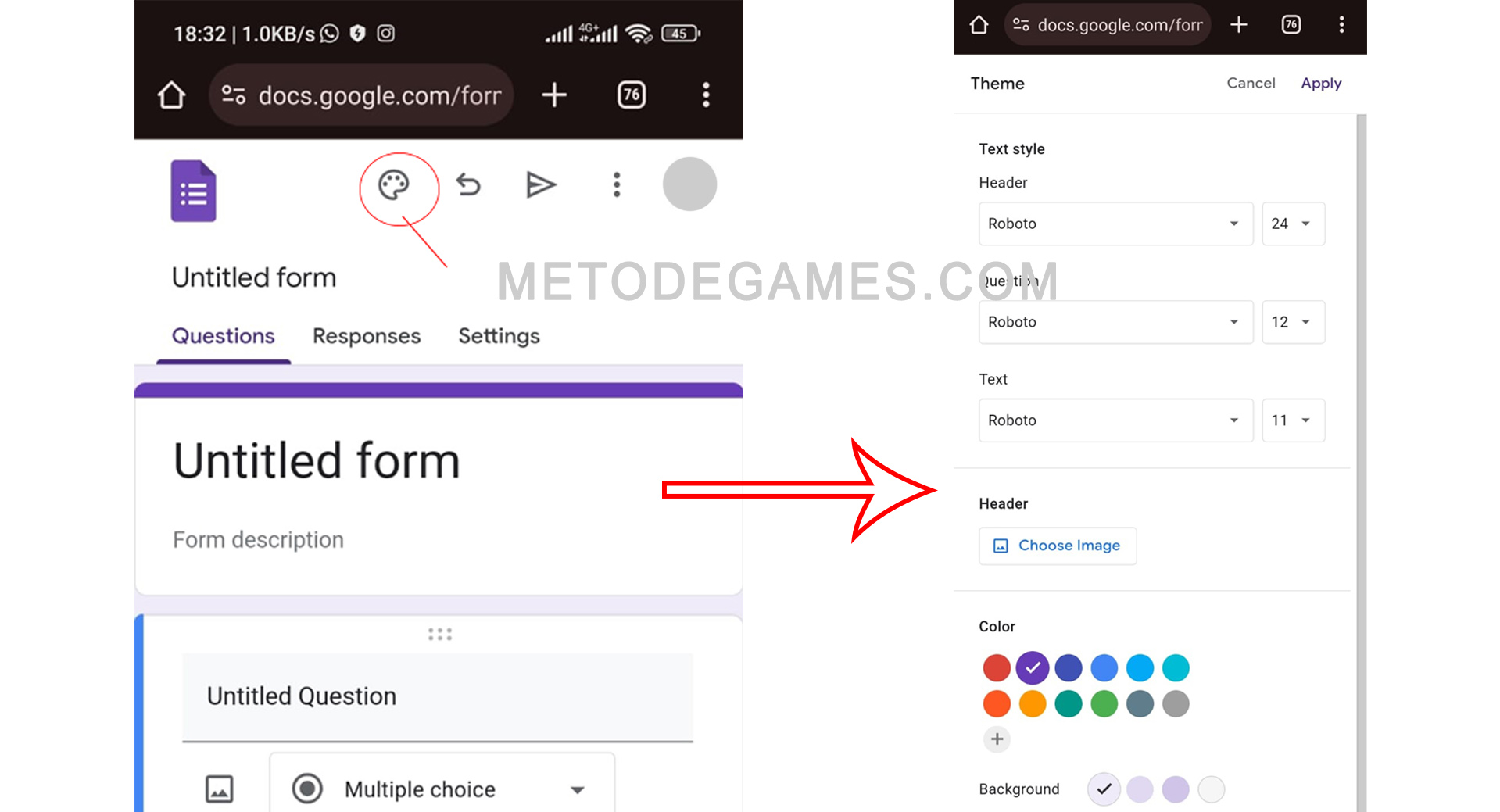 Langkah kesepuluh dan sebelas cara membuat google form di hp