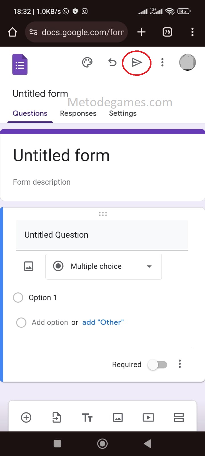 langkah keduabelas cara membuat google form di hp